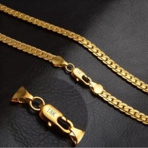 "“22” INCHES SNAKE 18K GOLD NECKLACE